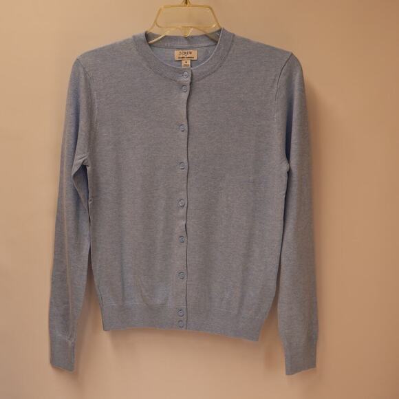 J. Crew Style E5957 Classic Cardigan Sweater Crew Neck Long Sleeve -tiny FLaw - Picture 2 of 10